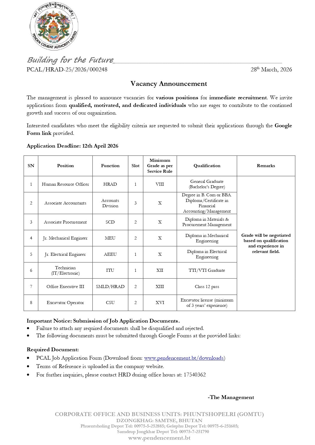 Vacancy